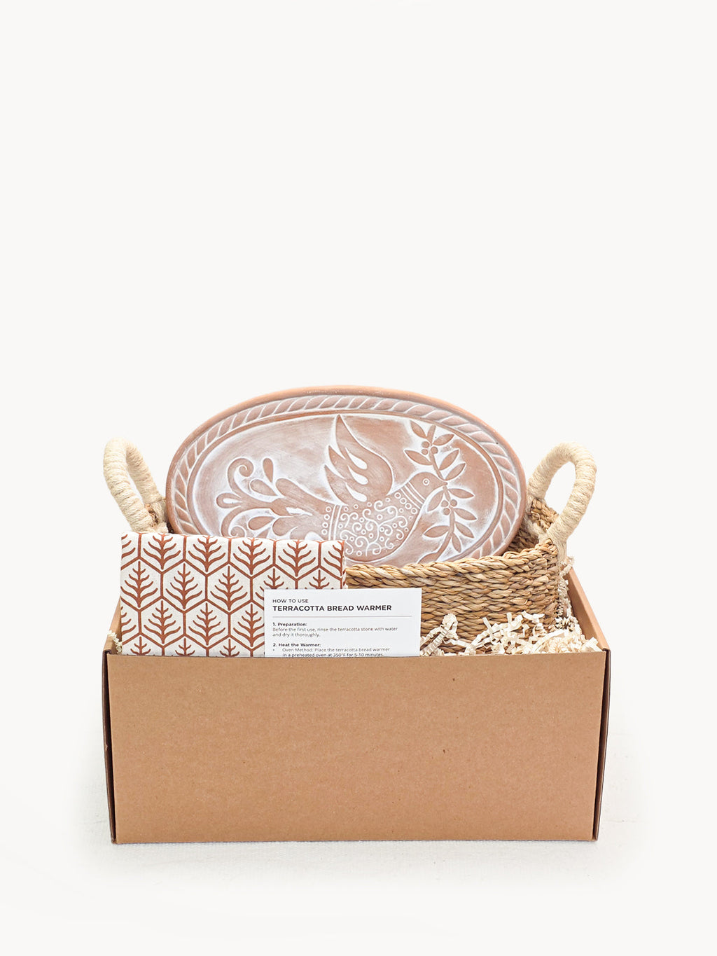 The Bird Oval Bread Warmer Gift Set