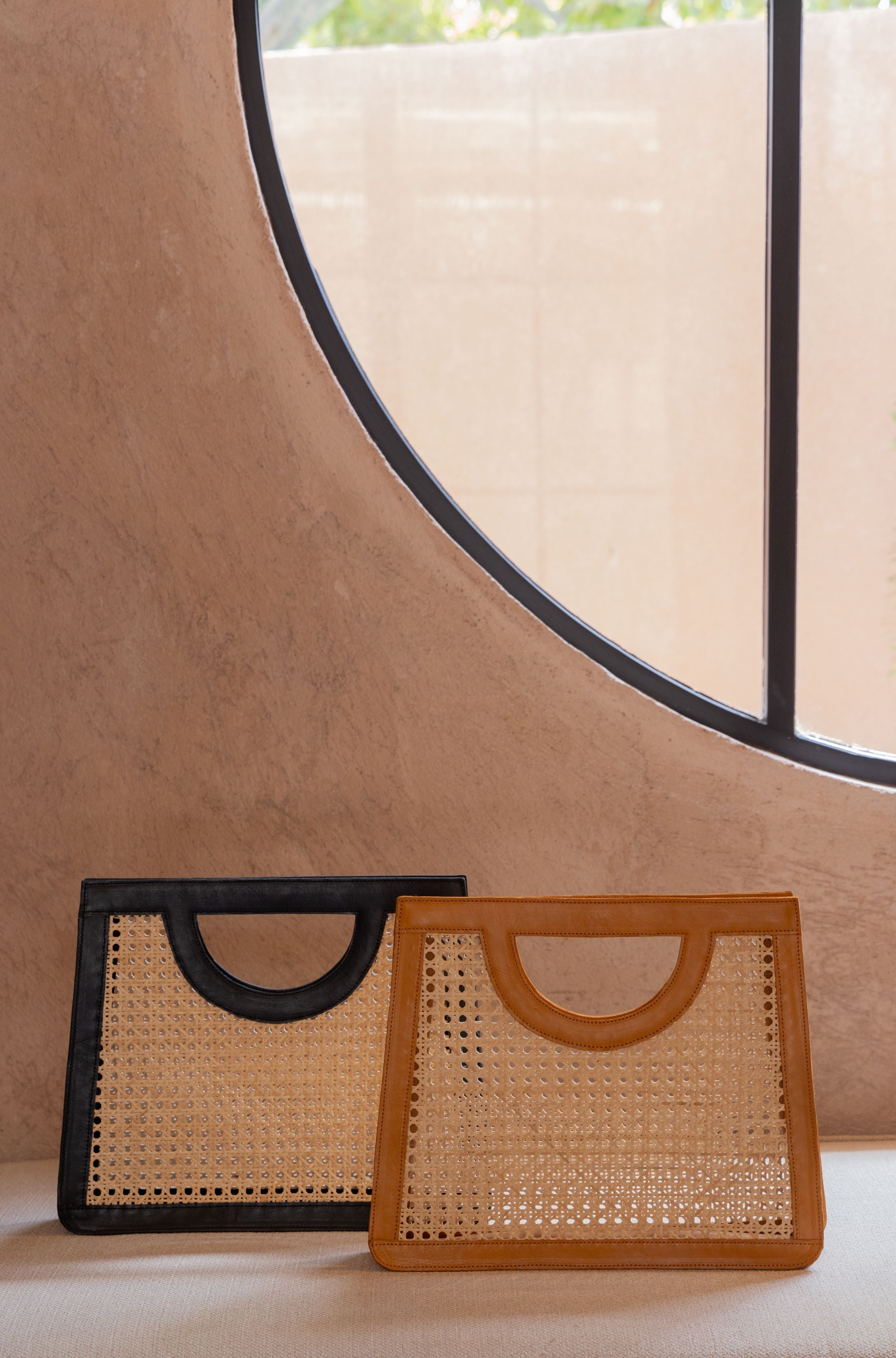 The Rattan Handbag — Leather & Cane