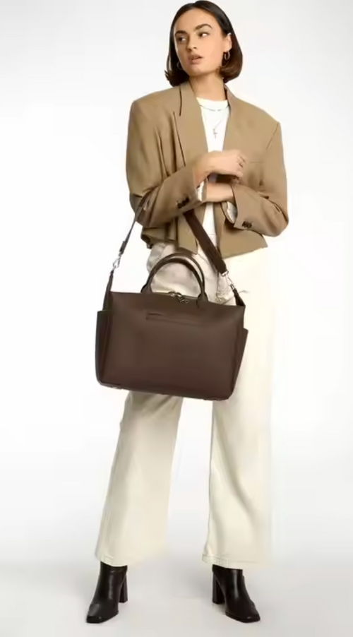 Jade Vine Convertible Tote — Coco Brown