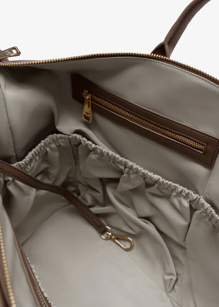 Jade Vine Convertible Tote — Coco Brown