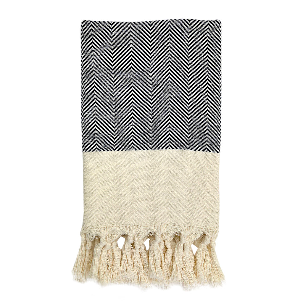 The Herringbone Turkish Hand Towel