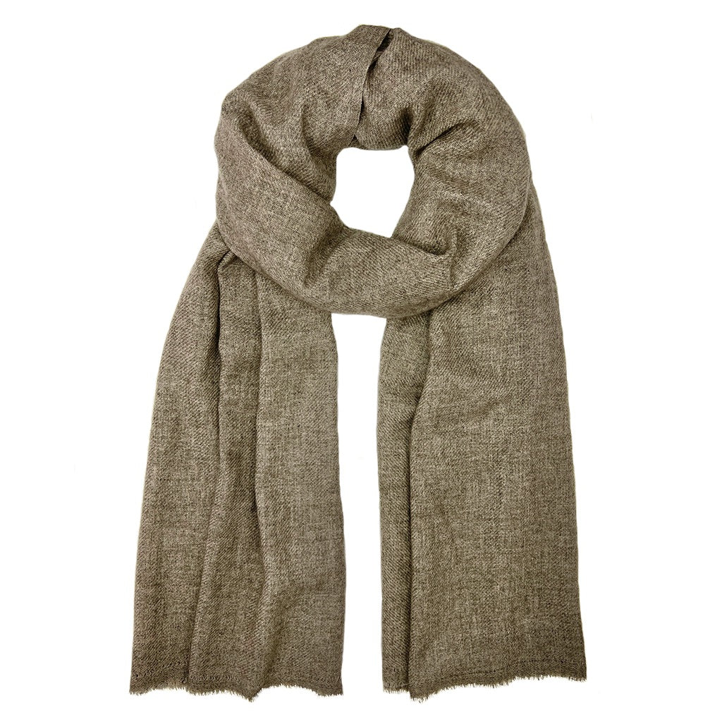 Espresso Handloom Cashmere Scarf
