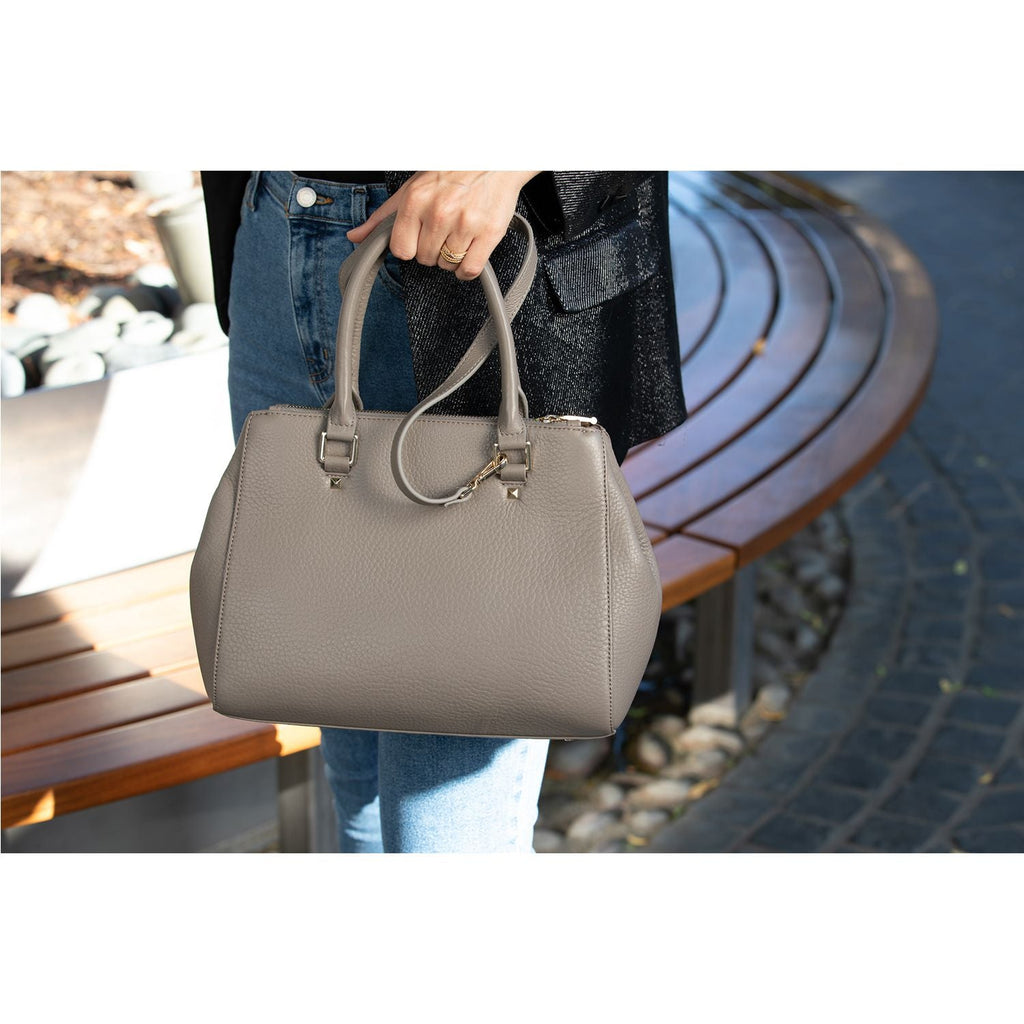 The Satchel — Pebbled Gray