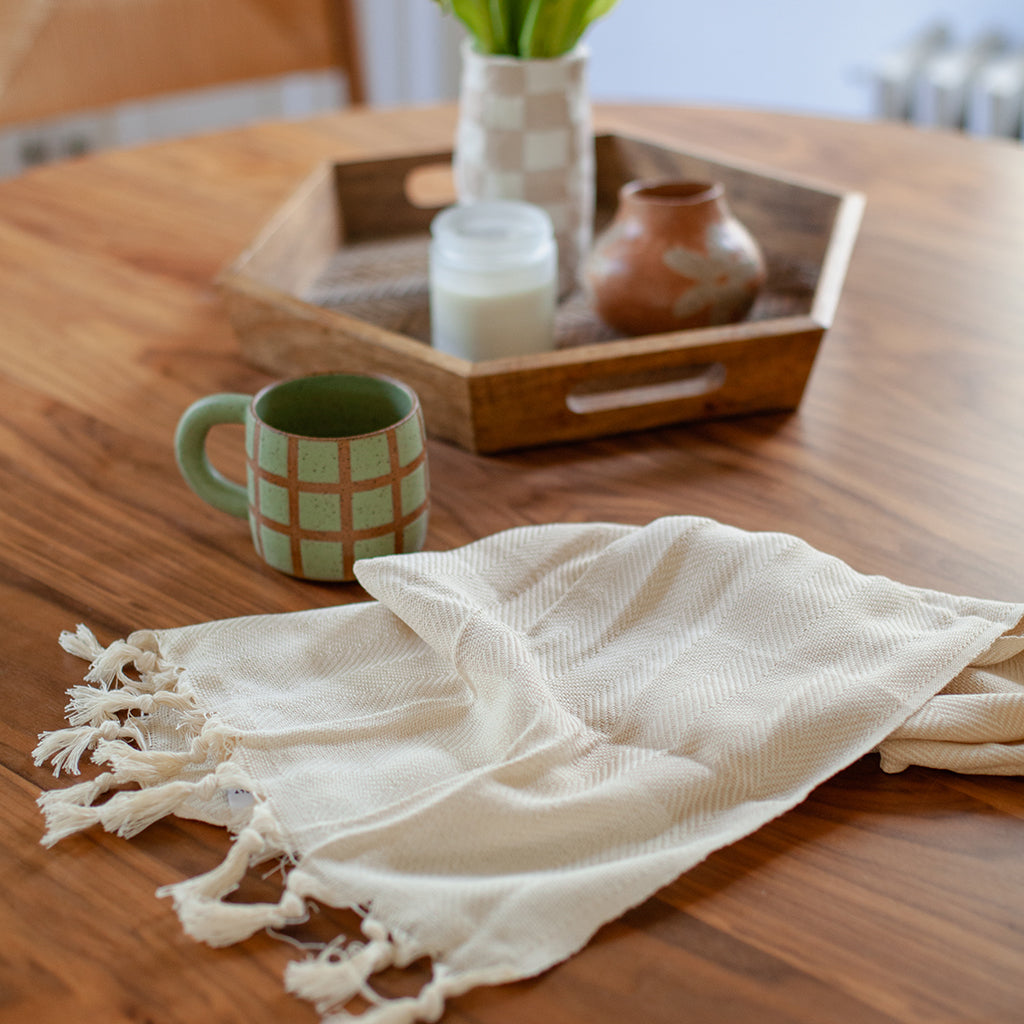 The Herringbone Turkish Hand Towel