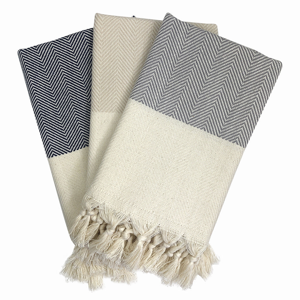 The Herringbone Turkish Hand Towel