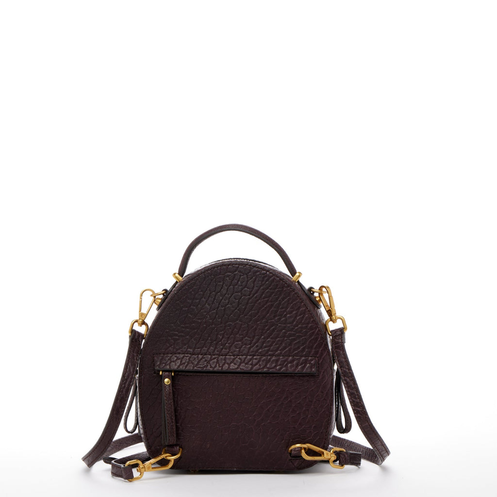 Mahogany Leather Backpack Purse Convertible Crossbody Bag